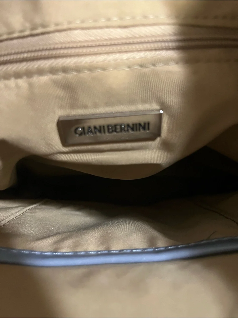 GUC Giani Bernini Leather Crossbody Bag Gray Blue